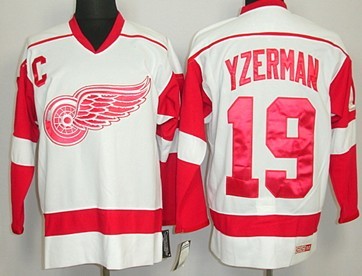 Steve Yzerman Detroit Red Wings white Throwback jersey