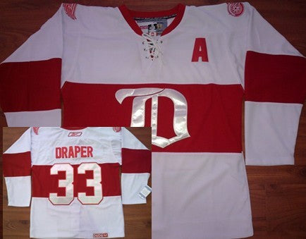 Kris Draper Detroit Red Wings white Winter Classic jersey