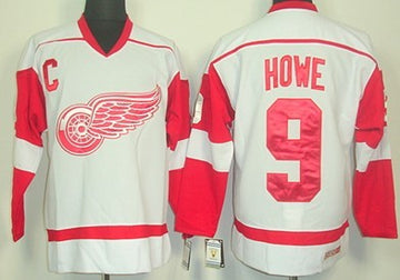 Gordie Howe Detroit Red Wings white Throwback jersey