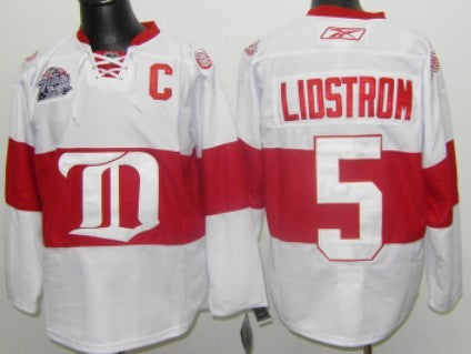 Nicklas Lidstrom Detroit Red Wings white Winter Classic jersey