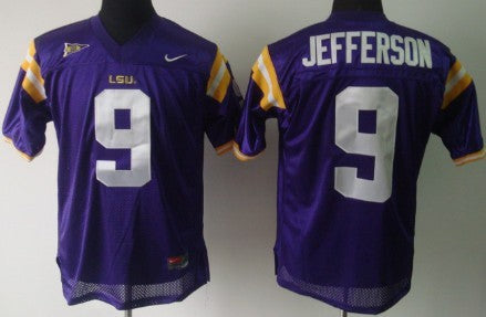 Jordan Jefferson LSU Tigers purple jersey