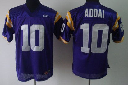 Joseph Addai LSU Tigers purple jersey