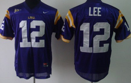 Jarrett Lee LSU Tigers purple jersey