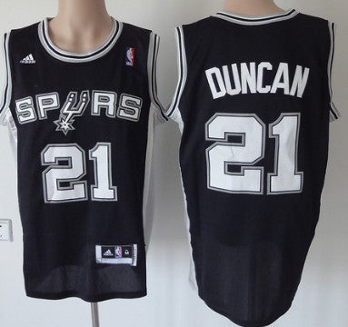Tim Duncan Revolution San Antonio Spurs black jersey