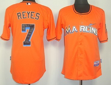 Jose Reyes Miami Marlins orange jersey