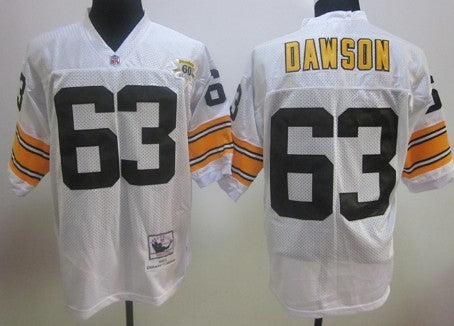 Dermontti Dawson Pittsburgh Steelers white Throwback jersey