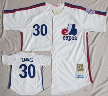 Tim Raines Washington Nationals cream Throwback jersey