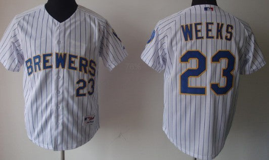 Rickie Weeks Milwaukee Brewers white jersey