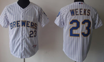 Rickie Weeks Milwaukee Brewers white jersey