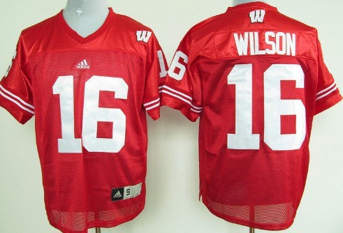 Russell Wilson Wisconsin Badgers red jersey