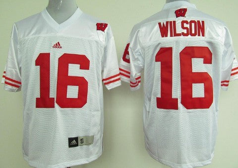 Russell Wilson Wisconsin Badgers white jersey
