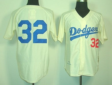 Sandy Koufax Los Angeles Dodgers cream Throwback jersey