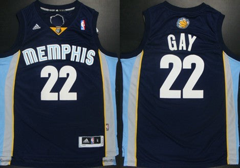 Rudy Gay Revolution Memphis Grizzlies navy jersey