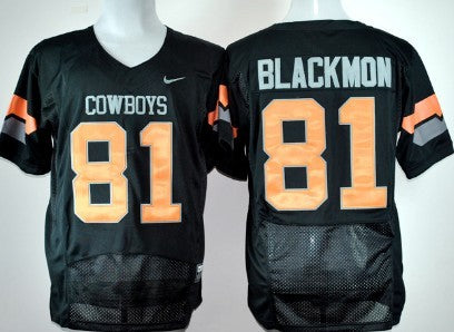 Justin Blackmon Oklahoma State Cowboys black jersey