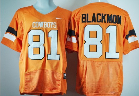 Justin Blackmon Oklahoma State Cowboys orange jersey