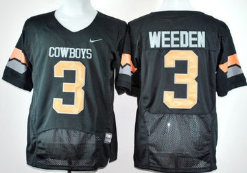 Brandon Weeden Oklahoma State Cowboys black jersey