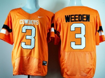 Brandon Weeden Oklahoma State Cowboys orange jersey