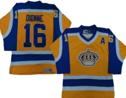 Marcel Dionne Los Angeles Kings yellow Throwback jersey