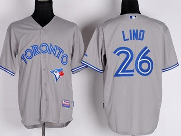 Adam Lind Toronto Blue Jays gray jersey