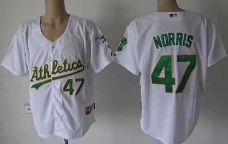 Mike Norris Oakland Athletics white jersey