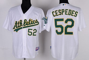 Yoenis Cespedes Oakland Athletics white jersey