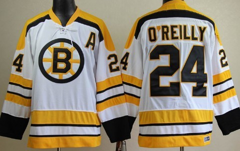 Terry O'Reilly Boston Bruins white Throwback jersey