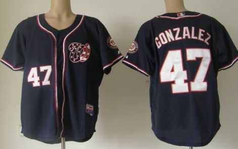 Gio Gonzalez Washington Nationals navy jersey