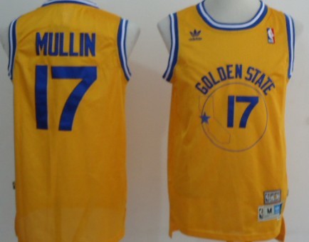Chris Mullin Golden State Warriors yellow Throwback jersey