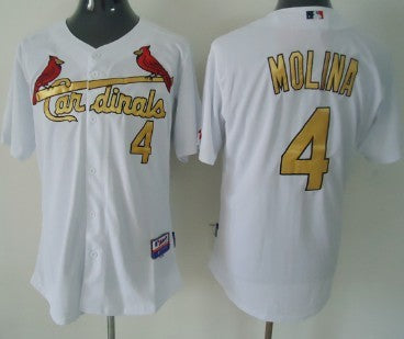 Yadier Molina St. Louis Cardinals white jersey