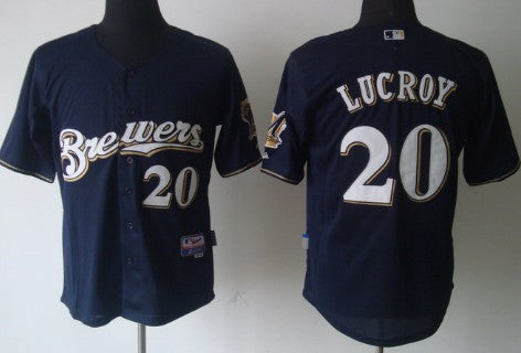 Jonathan Lucroy Milwaukee Brewers navy jersey