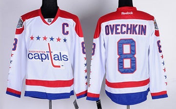 Alex Ovechkin Washington Capitals white Third jersey