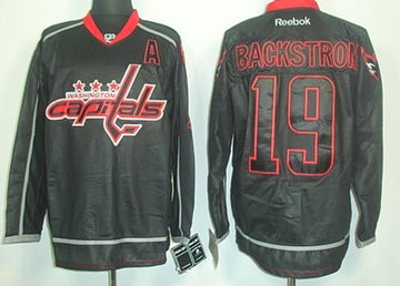 Nicklas Backstrom Washington Capitals black jersey