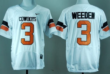 Brandon Weeden Oklahoma State Cowboys white jersey