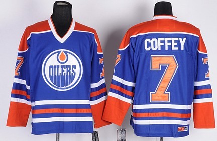Paul Coffey Edmonton Oilers royal Throwback jersey