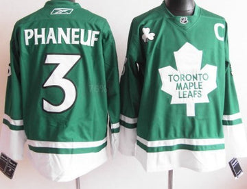 Dion Phaneuf St. Patrick's Day Toronto Maple Leafs green jersey