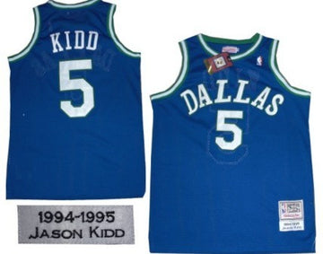 Jason Kidd Dallas Mavericks blue Throwback jersey