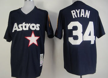 Nolan Ryan Houston Astros navy Throwback jersey