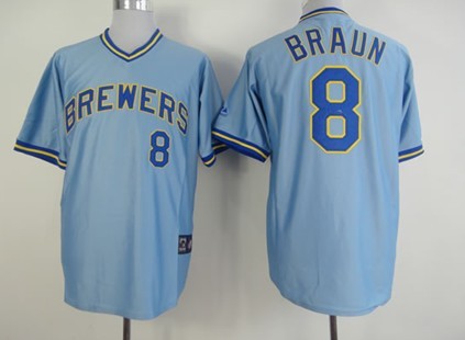 Ryan Braun Milwaukee Brewers blue jersey