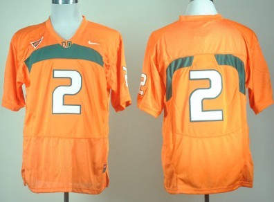 With No Name Miami Hurricanes orange jersey