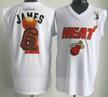 LeBron James Miami Heat white jersey
