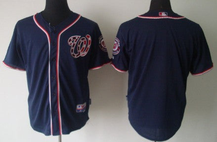 Custom Washington Nationals navy jersey