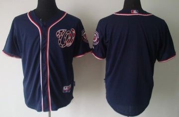 Custom Washington Nationals navy jersey