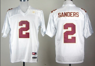 Deion Sanders Florida State Seminoles white jersey