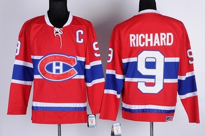 Maurice Richard Montreal Canadiens red Throwback jersey