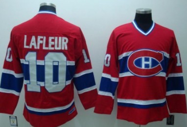Guy Lafleur Montreal Canadiens red Throwback jersey