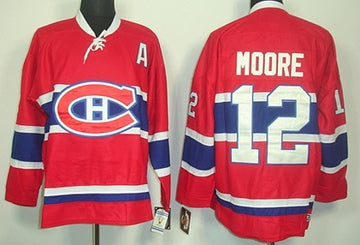 Dickie Moore Montreal Canadiens red Throwback jersey