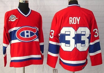 Patrick Roy Montreal Canadiens red Throwback jersey