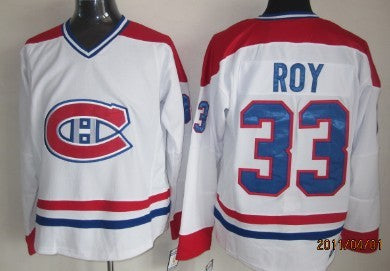 Patrick Roy Montreal Canadiens white Throwback jersey