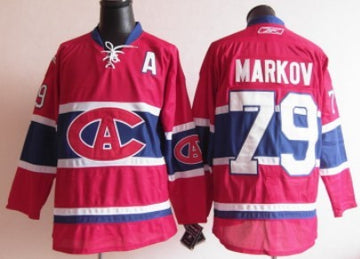Andrei Markov Montreal Canadiens red jersey
