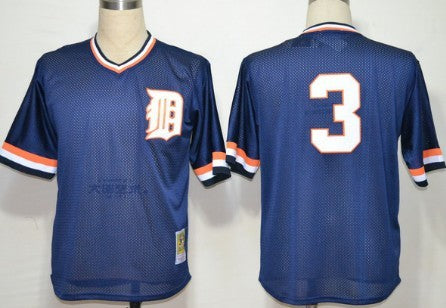 Allan Trammell Mesh Batting Practice Detroit Tigers navy Throwback jersey